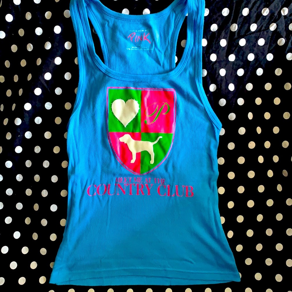 PINK Vintage Plaque Tank Felt appliqués 💞💕💞